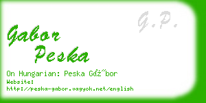 gabor peska business card